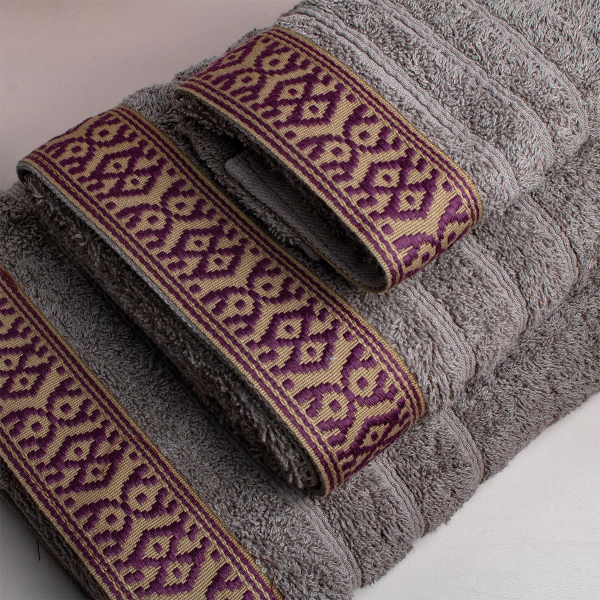 Πετσέτα Σώματος (70x140) White Fabric Maribelle Brown 500gsm