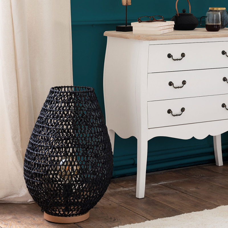 Φωτιστικό Δαπέδου (Φ37.5x55.5) A-S Etel Noir 161604A