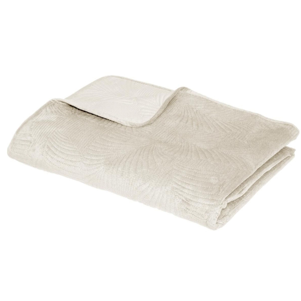 Κουβερλί Βελουτέ King Size (240x260) A-S Velvet Leaf Ivory 181058A