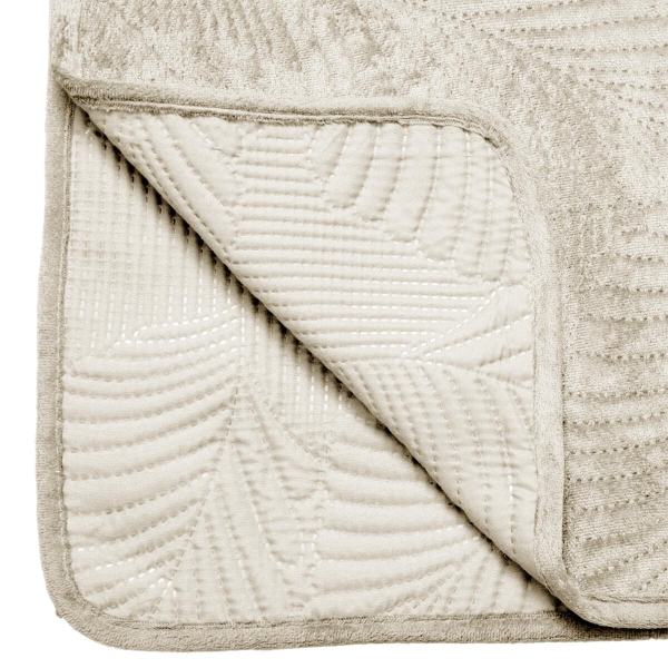 Κουβερλί Βελουτέ King Size (240x260) A-S Velvet Leaf Ivory 181058A