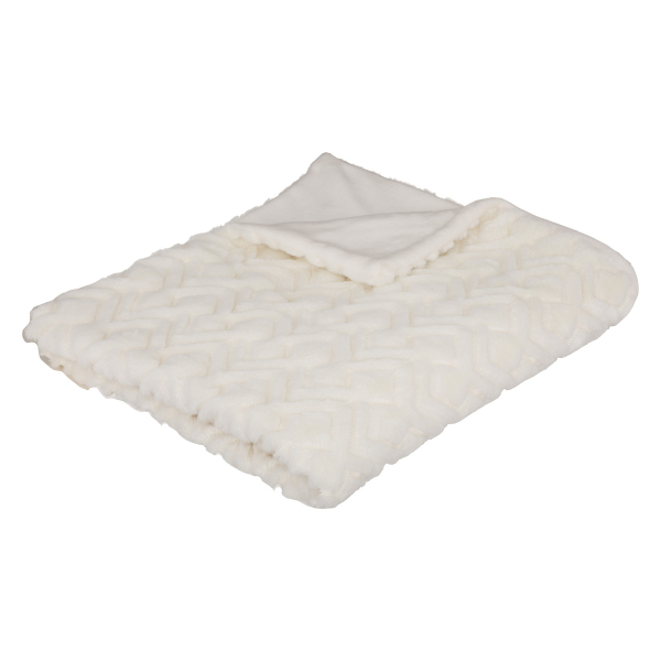 Γούνινη Κουβέρτα Καναπέ (120x160) A-S Mara White 188511Z