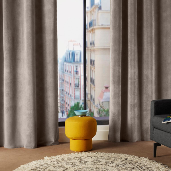 Κουρτίνα Βελουτέ (140x260) Με Τρουκς A-S Lilou Taupe 146202C