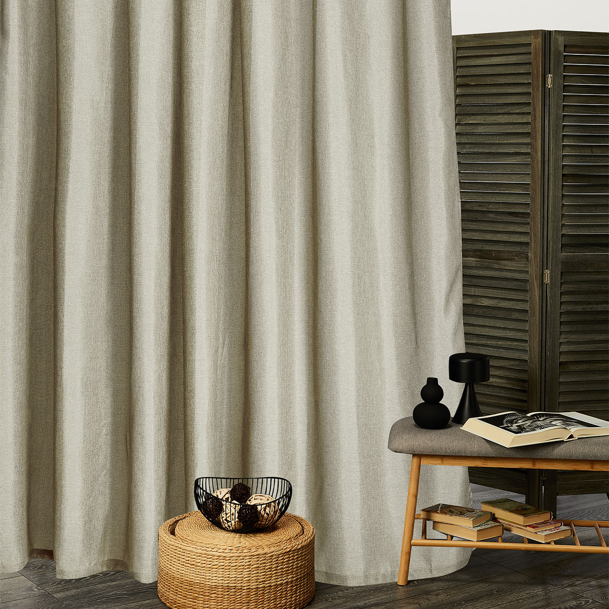 Κουρτίνα (270X280) με Τρέσα Whitegg K066 14- Light Grey Home Κουρτίνες Σαλονιού Spitishop
