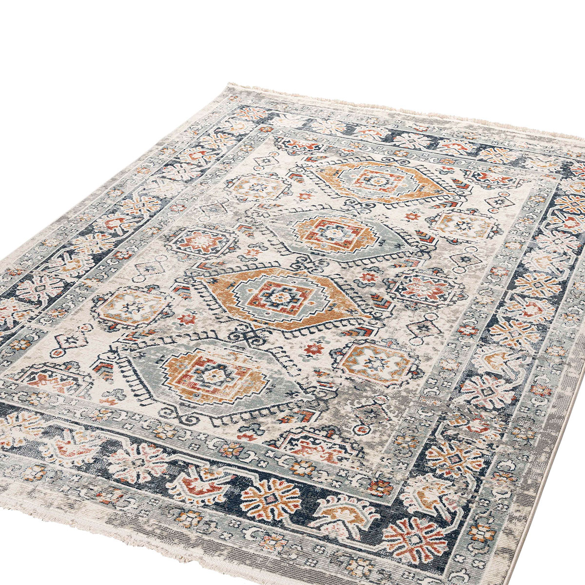 Χαλί (165X230) Polcarpet Bohemian 38471 Beige Navy Home Χαλιά Σαλονιού Spitishop