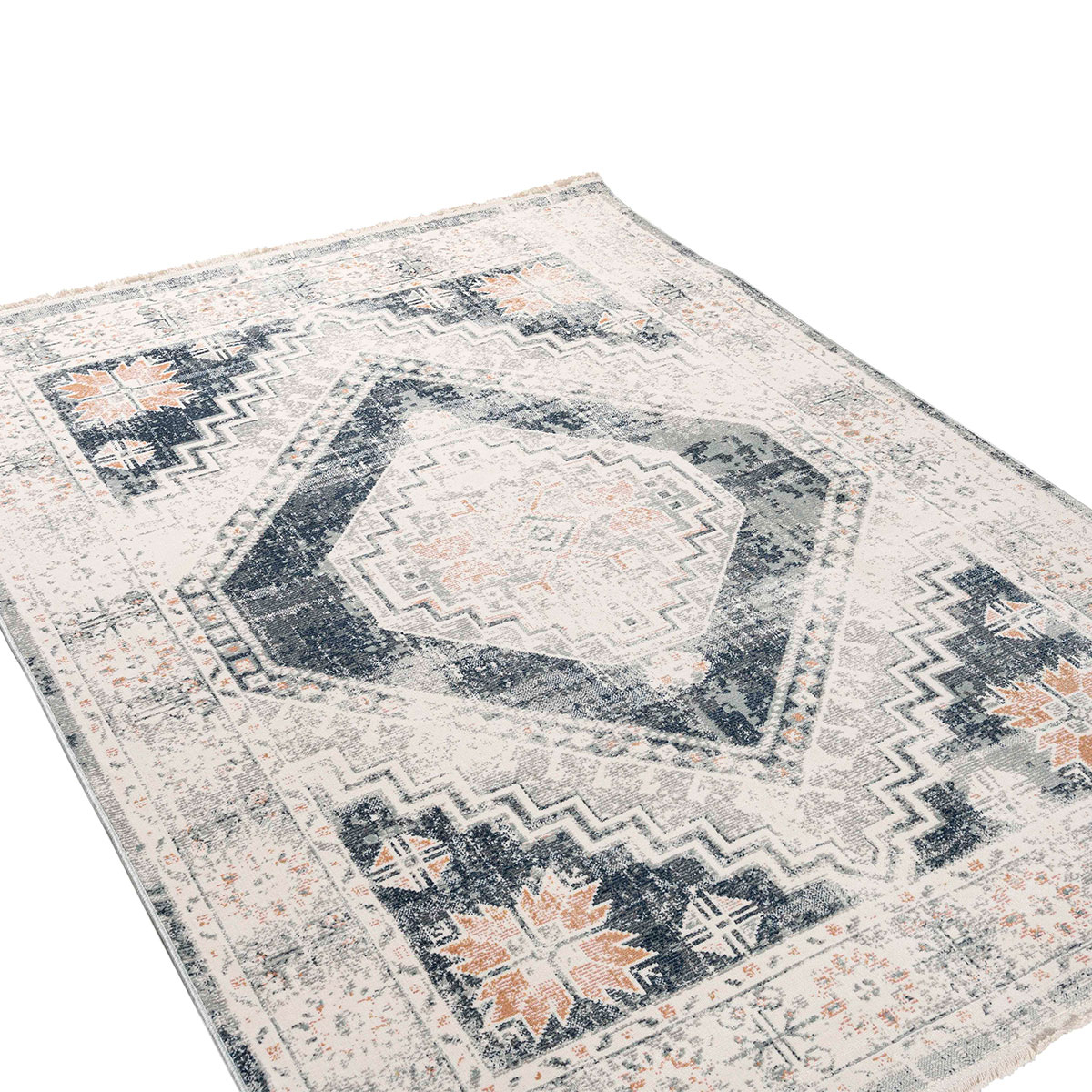 Χαλί (165X230) Polcarpet Bohemian 38455 Navy Cream Home Χαλιά Σαλονιού Spitishop