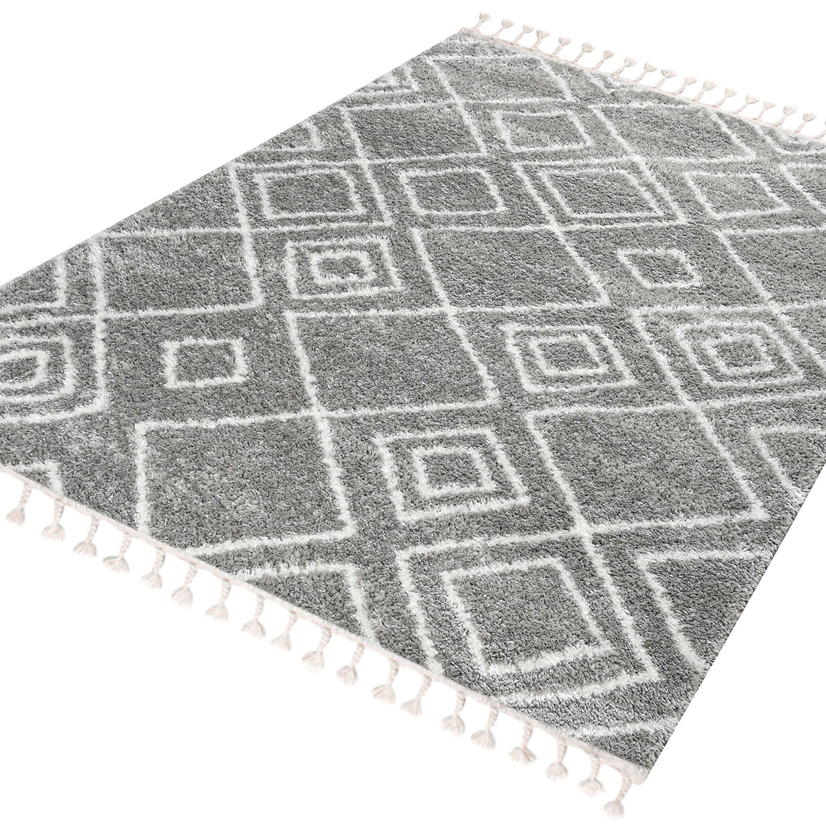 Χαλί (200X280) Polcarpet Silky Shaggy 602 D Grey Home Χαλιά Σαλονιού Spitishop