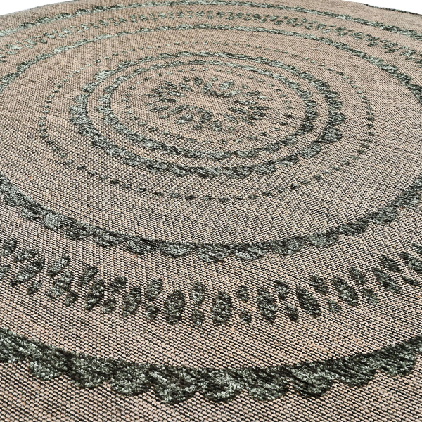 Στρογγυλό Χαλί All Season (Φ130) Polcarpet Gloria Marakes G009 Green