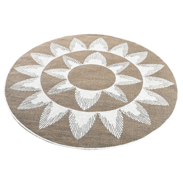 Στρογγυλό Χαλί All Season (Φ130) Polcarpet Gloria Marakes G3005 White