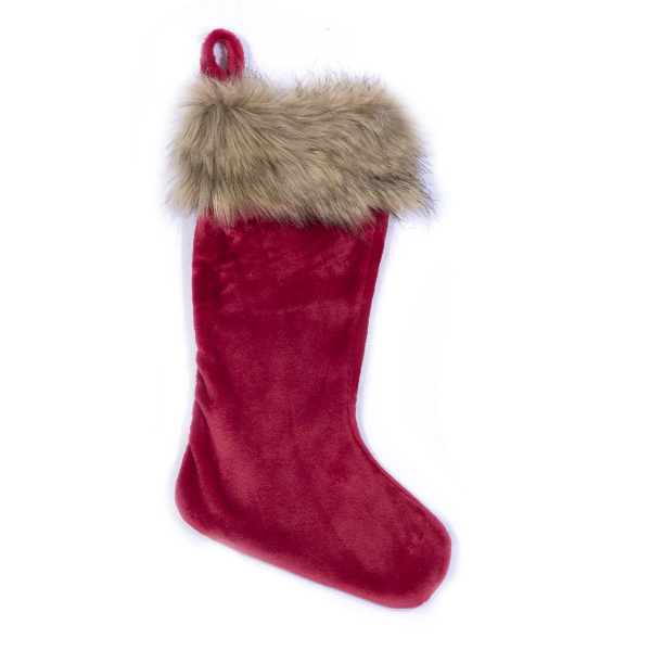 Χριστουγεννιάτικη Κάλτσα (16x27) Nef-Nef Tinsel Red