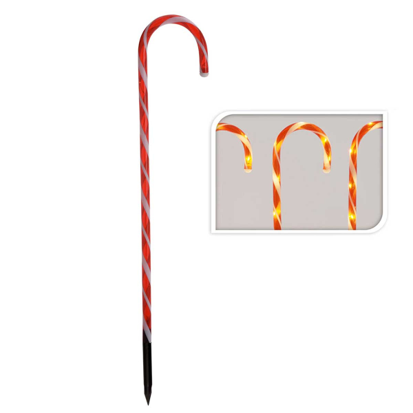 Χριστουγεννιάτικα Μπαστούνια Μπαταρίας Με Led (Σετ 5τμχ) K-M Candy Cane AXF204310