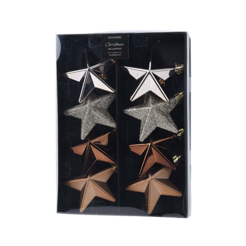 Χριστουγεννιάτικα Στολίδια (Σετ 8τμχ) K-M Amber CAN219020