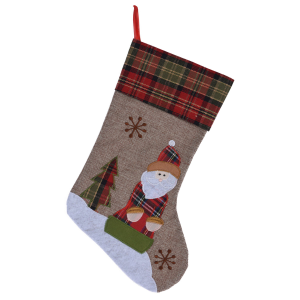 Χριστουγεννιάτικη Κάλτσα (25x40) K-M Jute AAF518050