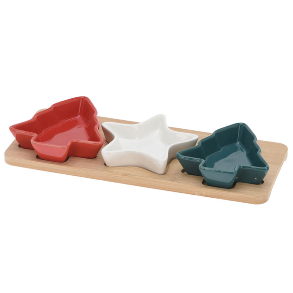 Χριστουγεννιάτικη Ορντεβιέρα Σερβιρίσματος 3 Θέσεων (30x12.5x4) K-M Beige 278000400