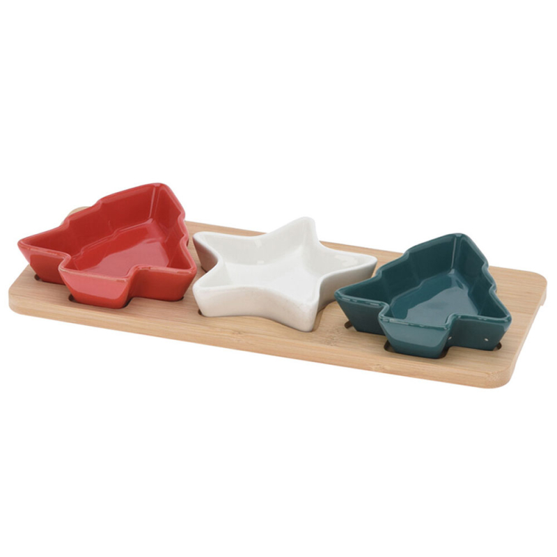 Χριστουγεννιάτικη Ορντεβιέρα Σερβιρίσματος 3 Θέσεων (30x12.5x4) K-M Beige 278000400