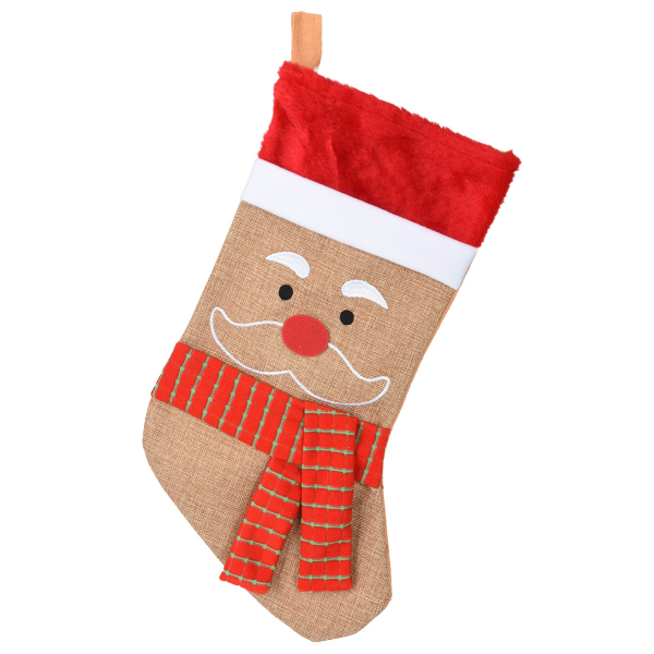 Χριστουγεννιάτικη Κάλτσα (21x45) K-M Jute Santa AAF518170