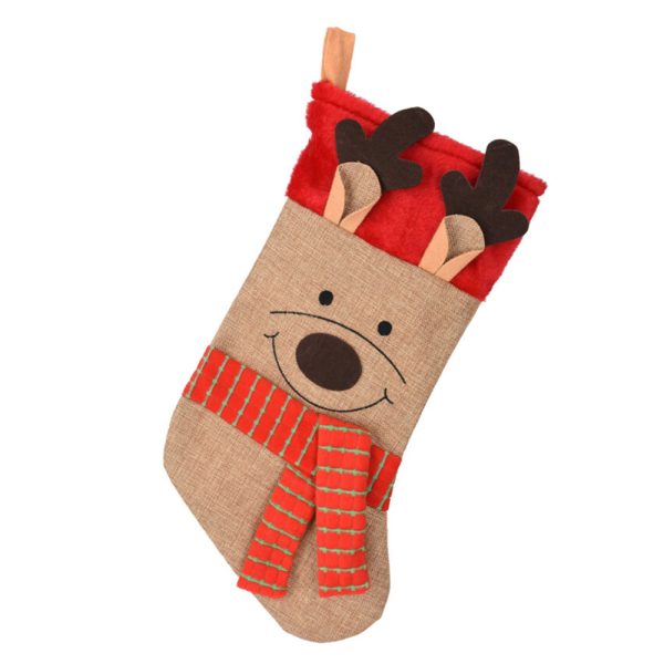 Χριστουγεννιάτικη Κάλτσα (21x45) K-M Jute Reindeer AAF518170