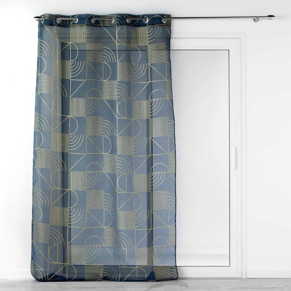 Κουρτίνα (140x240) Με Τρουκς L-C Lineor Blue/Or 1627247