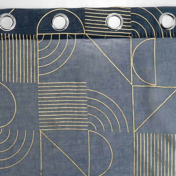 Κουρτίνα (140x240) Με Τρουκς L-C Lineor Blue/Or 1627247