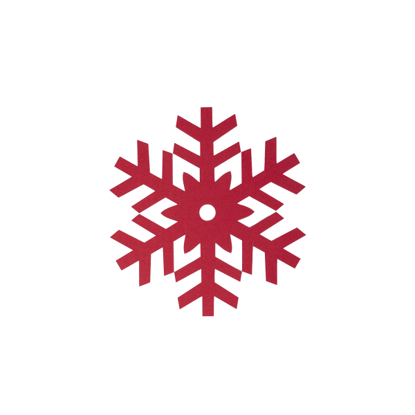 Χριστουγεννιάτικα Σουβέρ (Σετ 6τμχ) Nef-Nef Felt Snowflake Red