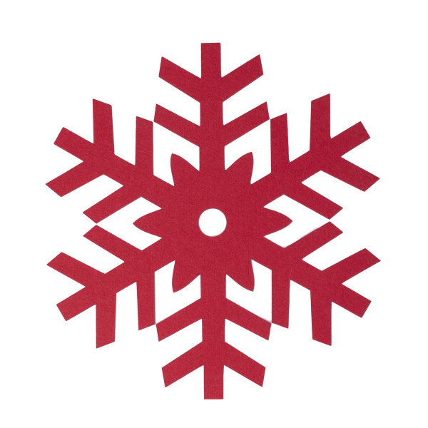 Χριστουγεννιάτικα Σουπλά (Σετ 2τμχ) Nef-Nef Felt Snowflake Red
