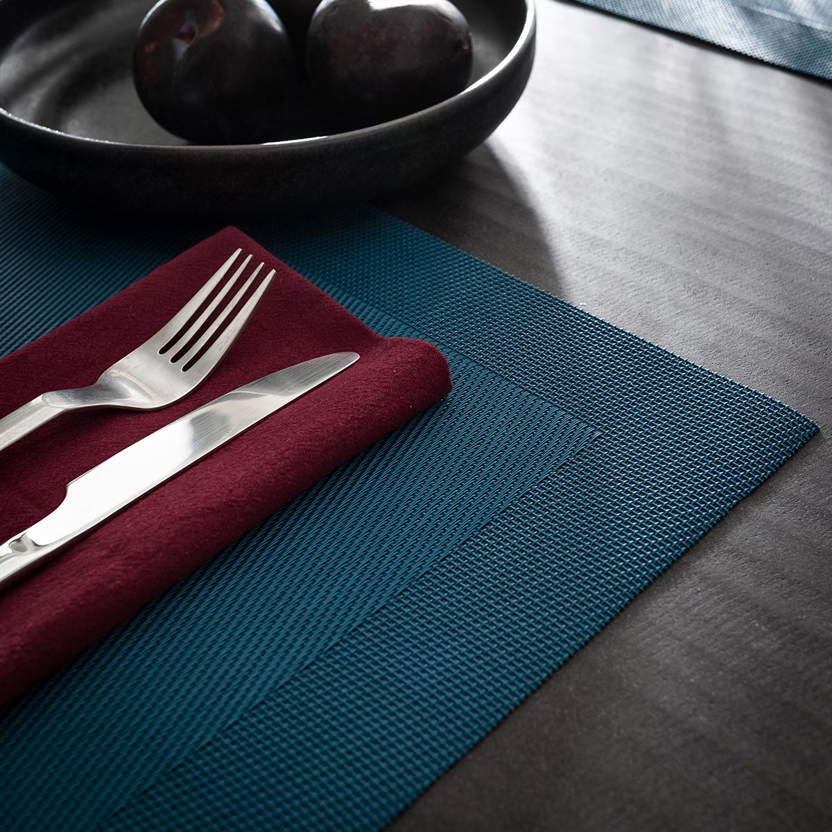 Σουπλά Πετσέτες Φαγητού (Σετ 8Τμχ) Gofis Home Waverly Jean Blue 132 09 Είδη Σερβιρίσματος Spitishop