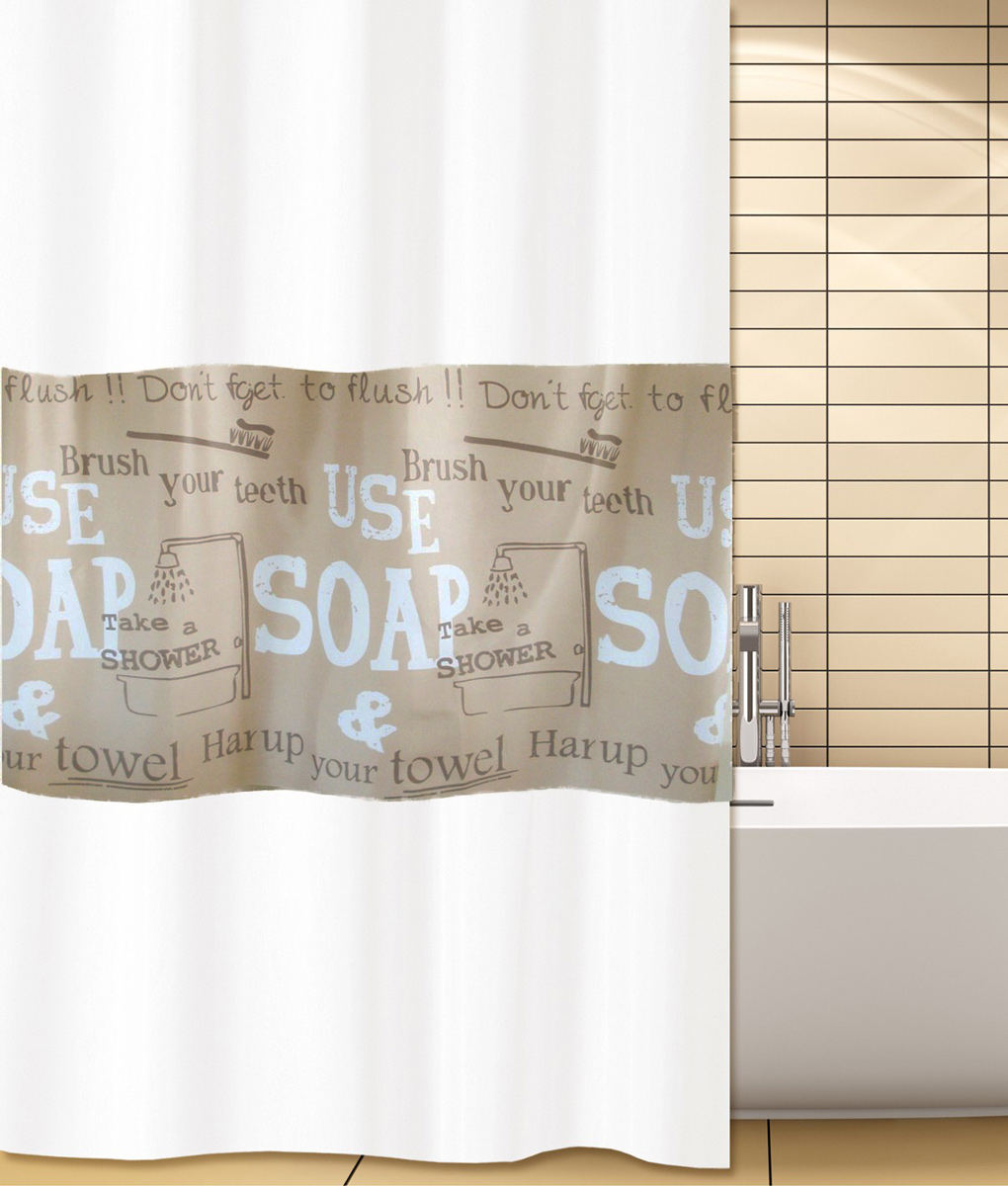 Κουρτίνα Μπάνιου (180×180) San Lorentzo Soap