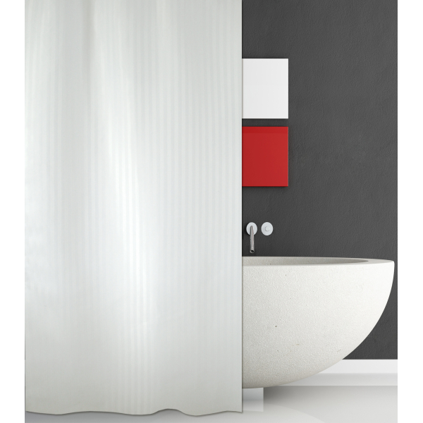 Κουρτίνα Μπάνιου (180x200) Με Κρίκους San Lorentzo Satin Stripe