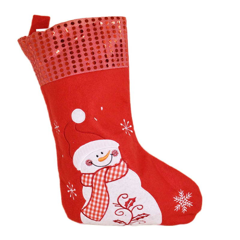 Χριστουγεννιάτικη Κάλτσα (25x40) K-M Red Snowman 1 AAF518050