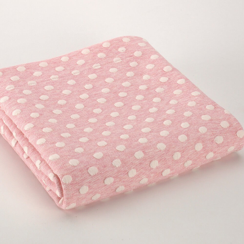 Κουβέρτα Πλεκτή Αγκαλιάς (80x110) Με Γουνάκι Morven L86 Ροζ
