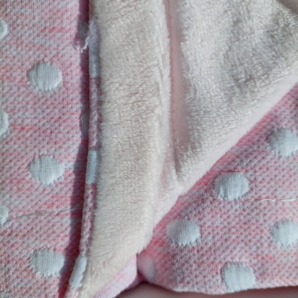 Κουβέρτα Πλεκτή Αγκαλιάς (80x110) Με Γουνάκι Morven L86 Ροζ