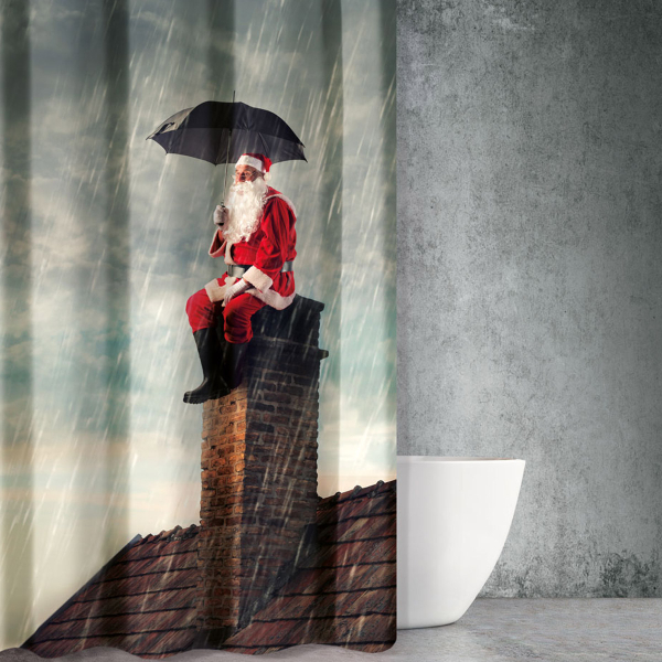 Χριστουγεννιάτικη Κουρτίνα Μπάνιου (180x200) Saint Clair Des 401