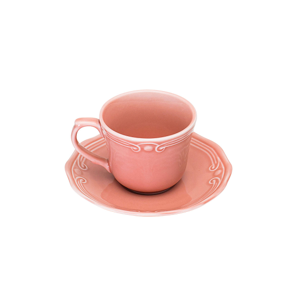 Φλυτζάνι Espresso 100ml + Πιατάκι Estia 07-13622 Pink