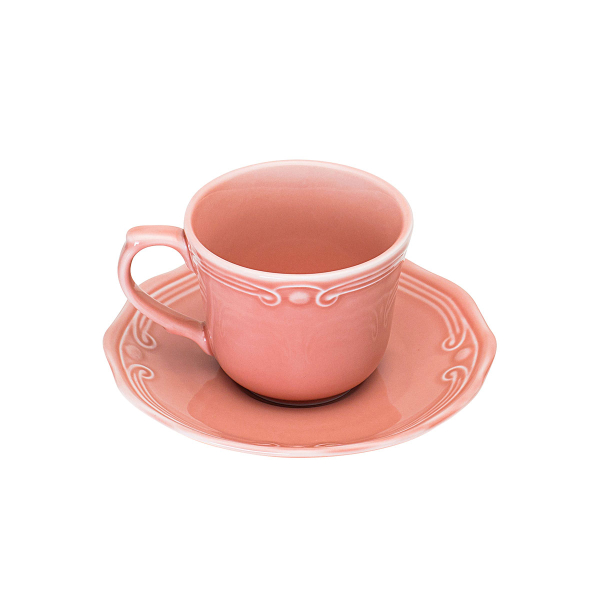Φλυτζάνι Καφέ 200ml + Πιατάκι Estia 07-13646 Pink