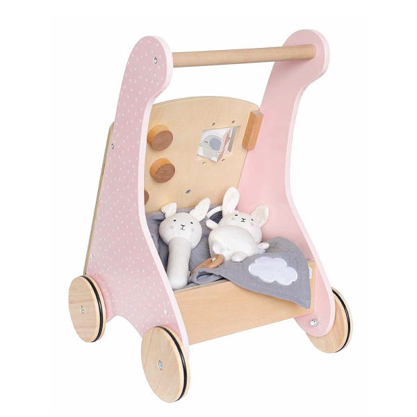 Ξύλινη Περπατούρα Με Παιχνίδια Δραστηριότητας Jabadabado Ροζ JB-W7208