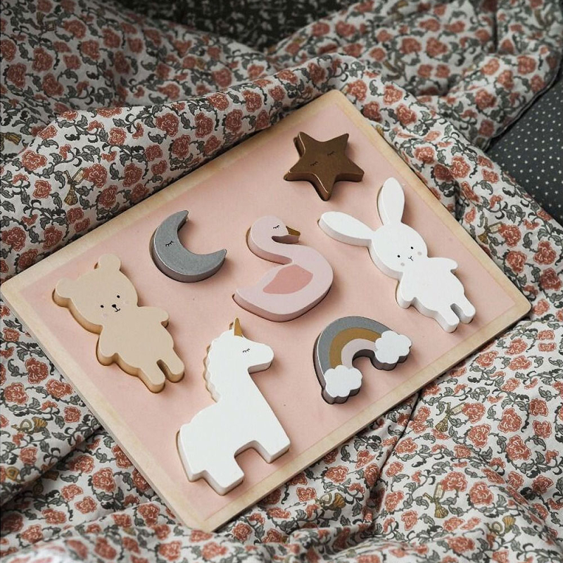 Ξύλινο Παζλ Με 7 Σφηνώματα Jabadabado Ζωάκια JB-T270