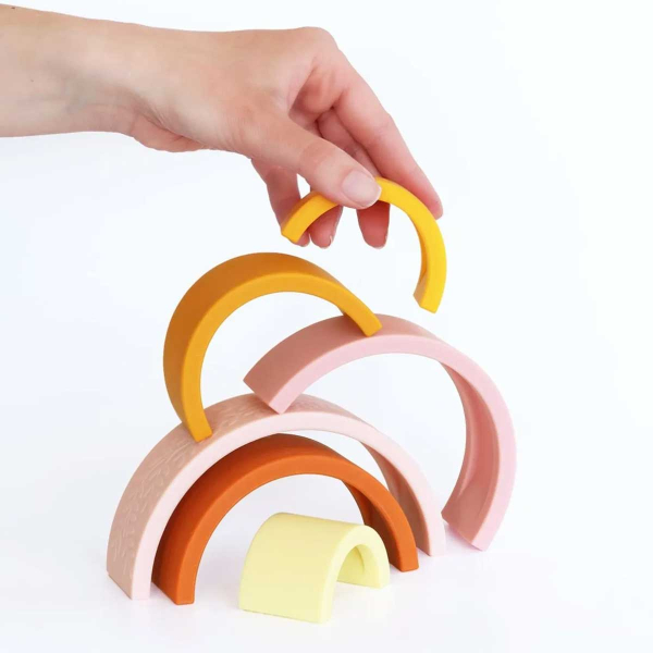 Πυραμίδα Στοίβαξης Α Little Lovely Company Rainbow Sunset SISTSU01