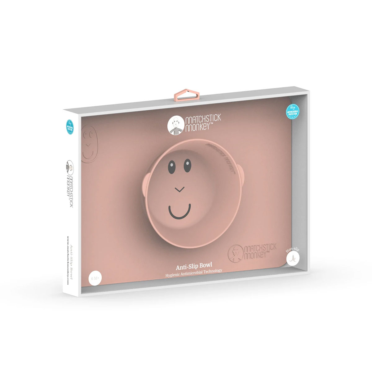 Δίσκος Εκπαίδευης Φαγητού Matchstick Monkey Anti-Slip Bowl Dusty Pink Home Παιδικά Είδη & Αξεσουάρ Σερβιρίσματος Spitishop