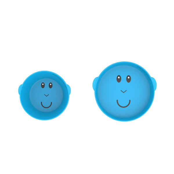 Παιδικό Σετ Φαγητού 2τμχ Matchstick Monkey Plate & Bowl Blue