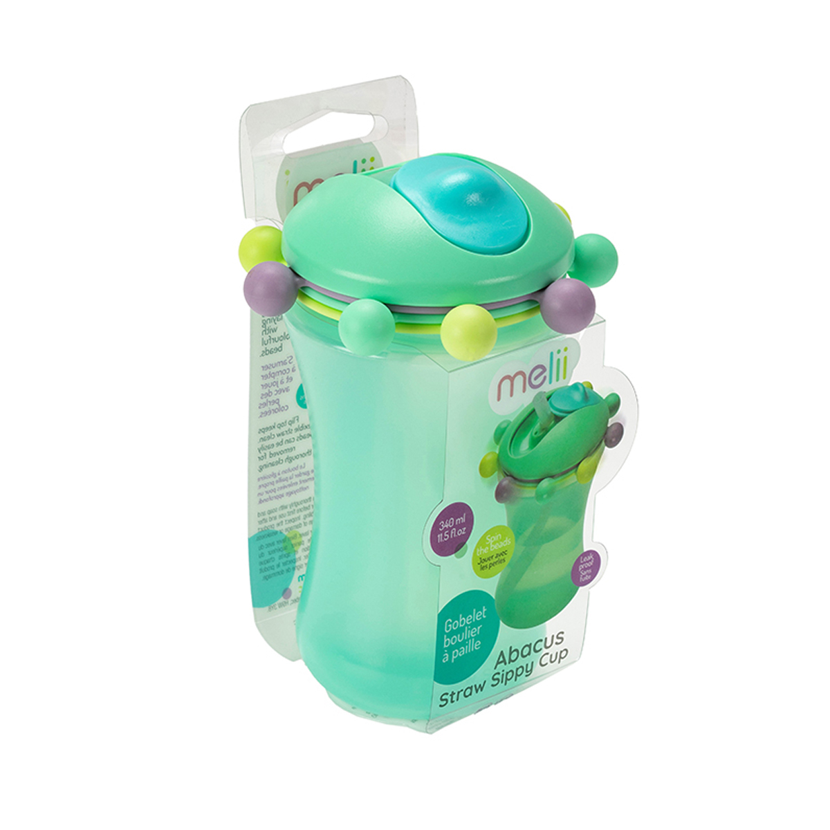 Παγούρι 340Ml με Καλαμάκι Melii Abacus Home Παιδικά Είδη Φαγητού & Αξεσουάρ Σερβιρίσματος Spitishop