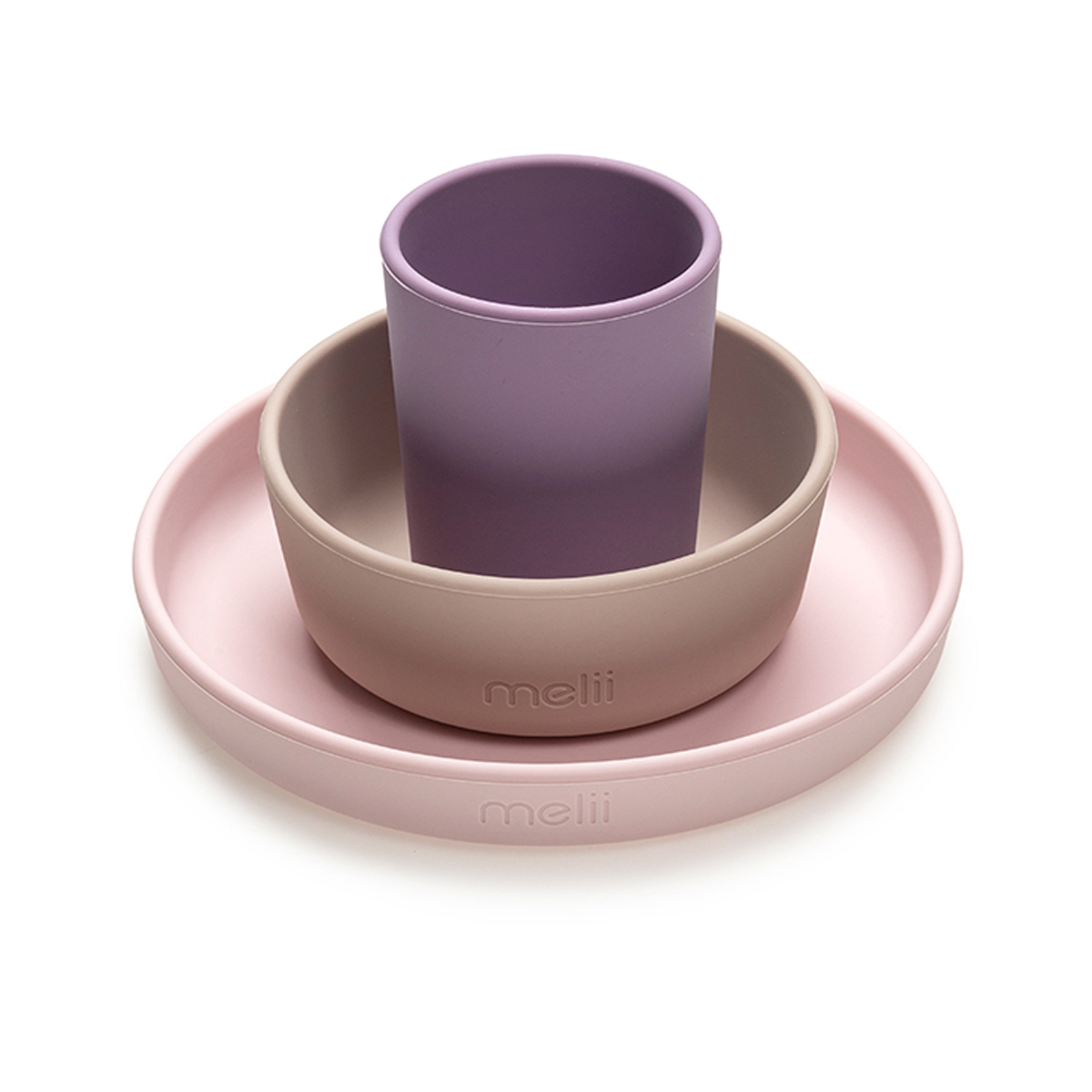 Παιδικό Σετ Φαγητού 3τμχ Melii Purple-Grey-Pink 232813