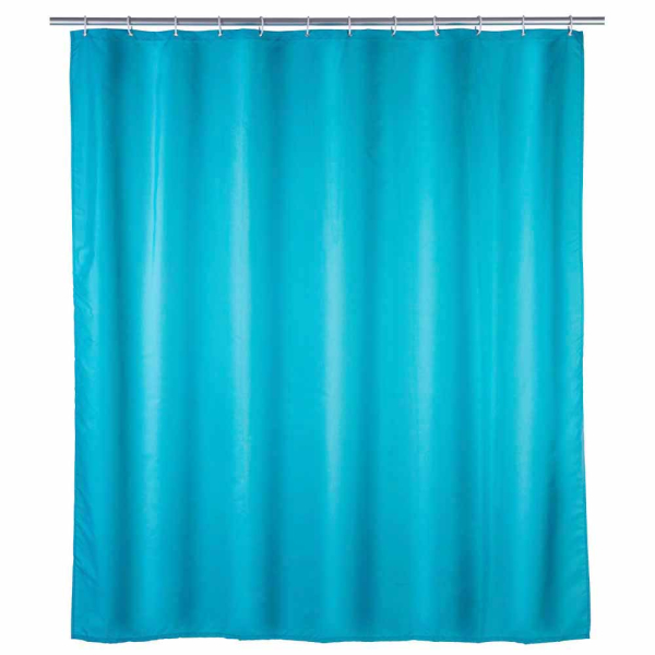 Κουρτίνα Μπάνιου Αντιμουχλική (180x200) Με Κρίκους Wenko Plain Light Blue 2