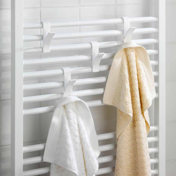 Κρεμαστράκια Για Καλοριφέρ Μπάνιου (Σετ 2τμχ) Wenko White 4468160100