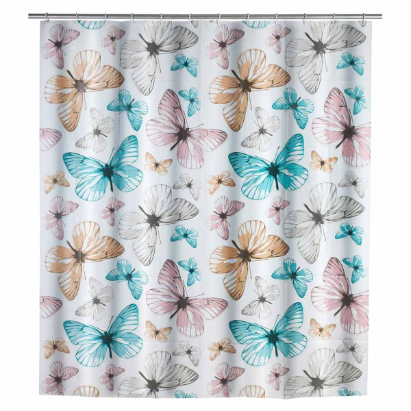 Κουρτίνα Μπάνιου Πλαστική (180x200) Με Κρίκους Wenko Butterfly 22487100