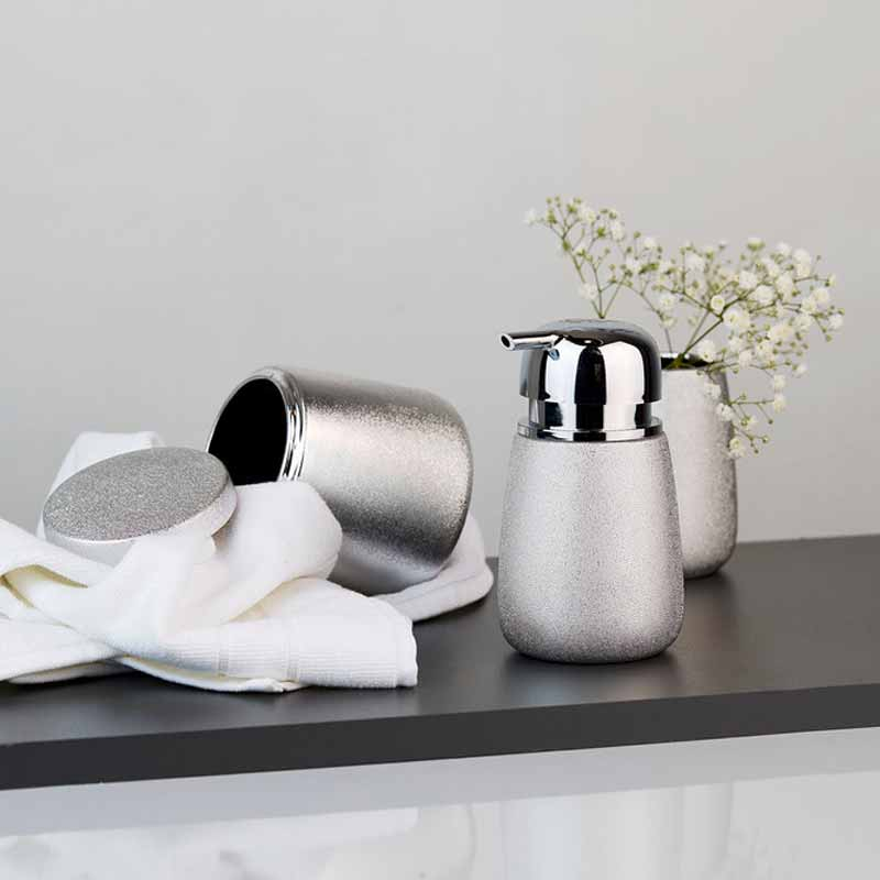 Dispenser Μπάνιου 330Ml Wenko Glimma Silver 23663100 Home Μπάνιο Αξεσουάρ Spitishop