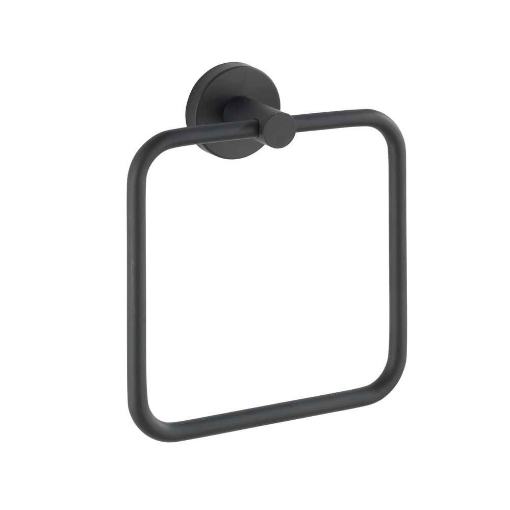 Κρεμάστρα - Κρίκος για Πετσέτα (16X5X18) Wenko Bosio Black Matt 24239100 Home Οργάνωση & Αποθήκευση Κρεμάστρες Γαντζάκια Κρεμαστράκια Τοίχου Spitishop