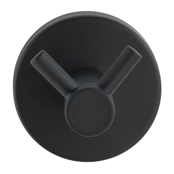 Κρεμαστράκι Τοίχου (Φ5.5x5.5) Wenko Bosio Black Matt 24233100