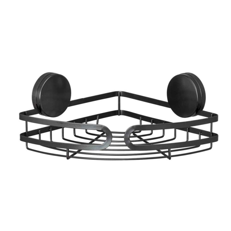 Γωνιακή Ραφιέρα Μπάνιου (27x20x9.8) Wenko Pavia Black 24872100