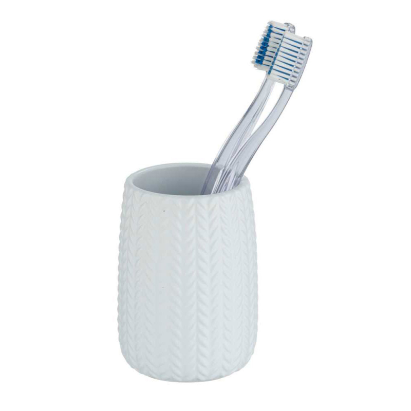 Ποτηροθήκη Μπάνιου (Φ7.4x10.7) Wenko Barinas White 24809100