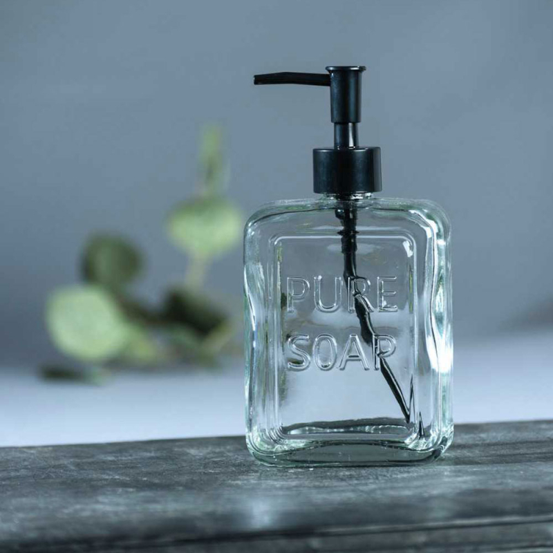 Dispenser Μπάνιου 550ml (9.5x6x20) Wenko Pure Soap Transparent 24714100