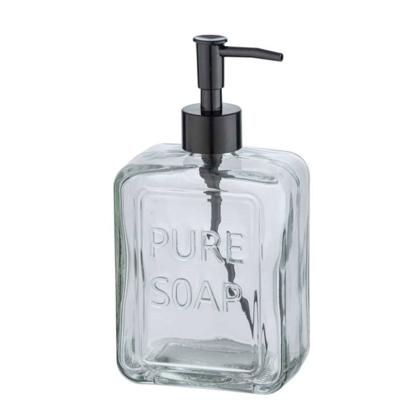 Δοχείο Κρεμοσάπουνου (9.5x6x20) Wenko Pure Soap Transparent 24714100